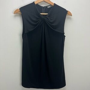 M.M. LaFleur Walters Twist Front Top Black Sleeveless  Womens Small Minimalist